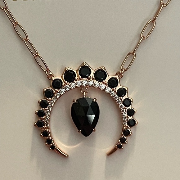 Bomb Party Jewelry - Bomb Party Be Untamed Black Onyx Necklace Paperclip Chain